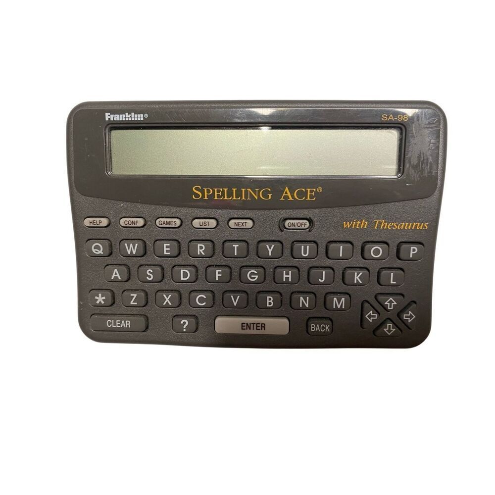 Vintage Franklin Spelling Ace SA-98 Thesaurus Handheld Electronic Dictionary